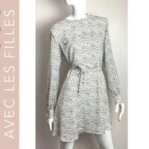 AVEC LES FILLES NWT RUFFLED CHEETAH DRESS SIZE SMALL